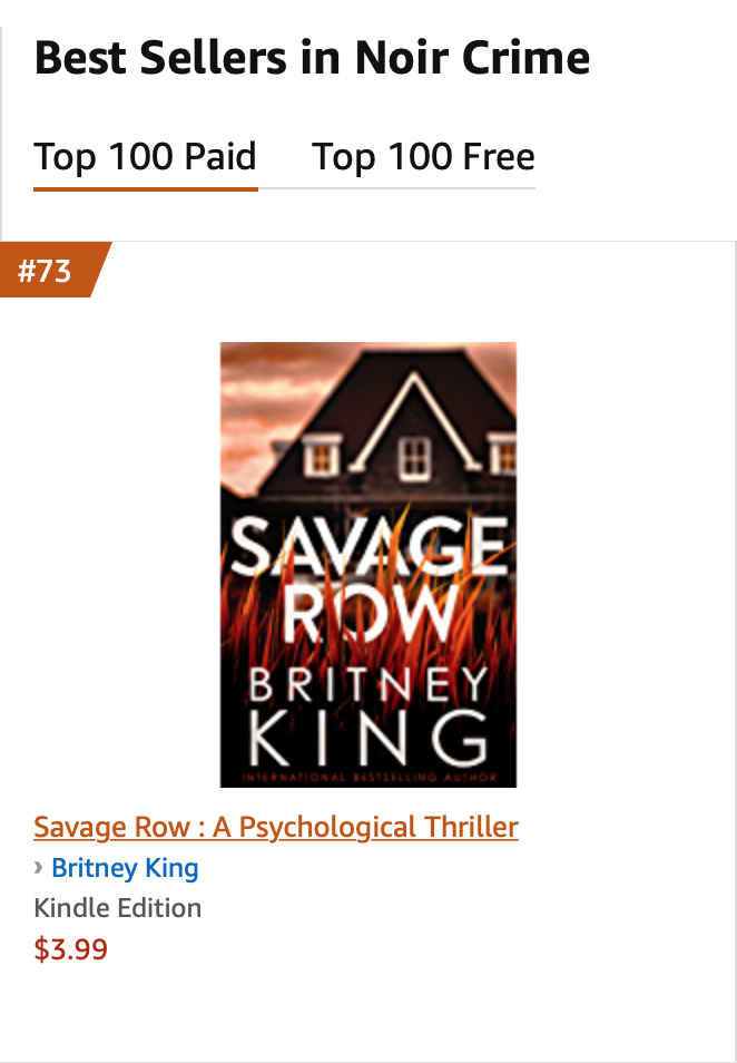 Savage Row - Psychological Crime Thriller Novels